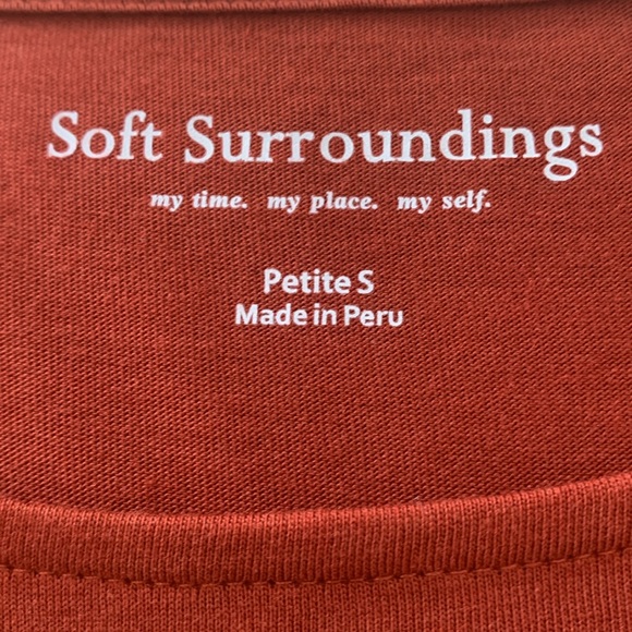 Soft Surroundings Rust Long Sleeve Maxi Dress - Picture 3 of 6